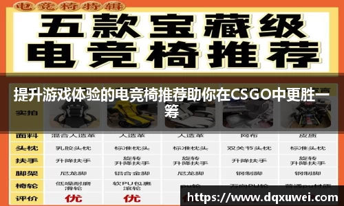 提升游戏体验的电竞椅推荐助你在CSGO中更胜一筹