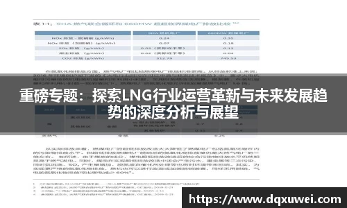 重磅专题：探索LNG行业运营革新与未来发展趋势的深度分析与展望