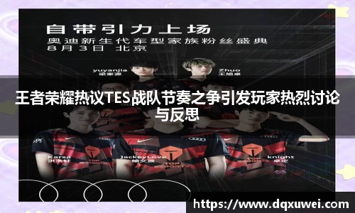 王者荣耀热议TES战队节奏之争引发玩家热烈讨论与反思