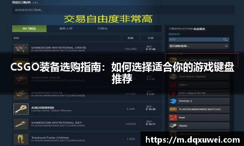 CSGO装备选购指南：如何选择适合你的游戏键盘推荐